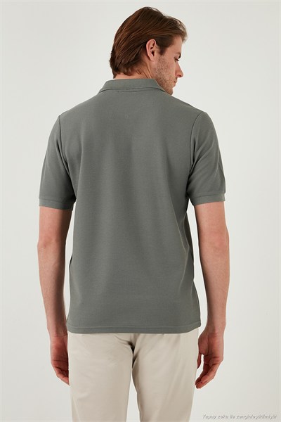 Pamuklu Regular Fit Fermuarlı Erkek Polo Yaka T Shirt 5902434 AÇIK HAKİ