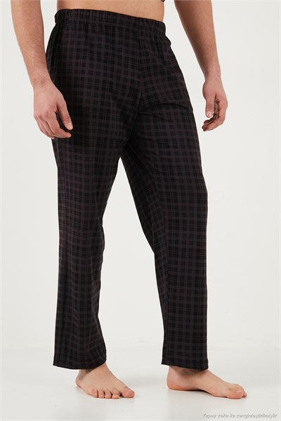 Pamuklu Regular Fit Kareli Kısa Kollu Erkek Pijama Takımı 6096860 MÜRDÜM
