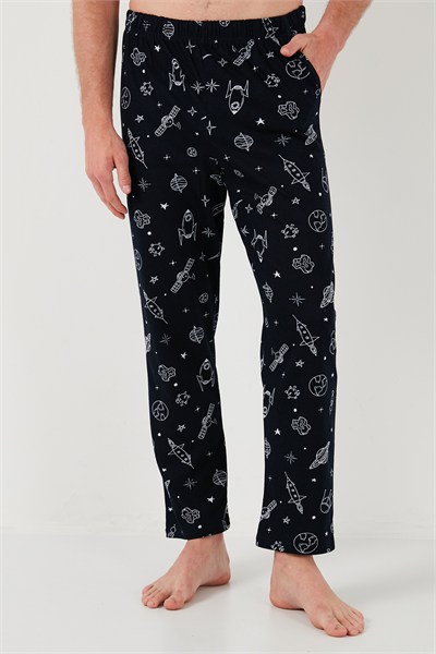 Pamuklu Regular Fit Kısa Kollu Erkek Pijama Takımı 6572011 GRİ MELANJ