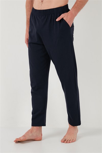 Pamuklu Regular Fit Kısa Kollu Erkek Pijama Takımı 6572010 LACİVERT
