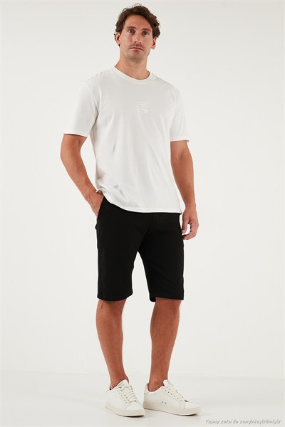 Pamuklu Regular Fit Normal Bel Belden Bağlamalı Erkek Short 5908021 SİYAH