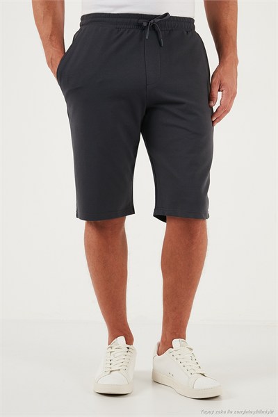 Pamuklu Regular Fit Normal Bel Belden Bağlamalı Erkek Short 5908021 ANTRASİT