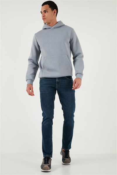 Pamuklu Regular Fit Normal Bel Boru Paça Jeans Erkek Kot Pantolon 2211C35PARMA MAVİ
