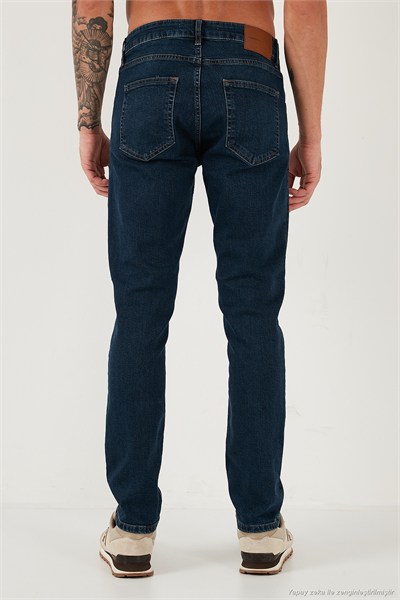 Pamuklu Regular Fit Normal Bel Boru Paça Jeans Erkek Kot Pantolon 2203C28PARMA LACİVERT