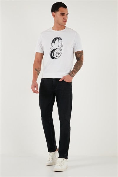 Pamuklu Regular Fit Normal Bel Boru Paça Jeans Erkek Kot Pantolon 2211C13PARMA SİYAH
