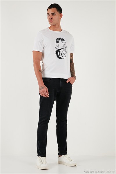 Pamuklu Regular Fit Normal Bel Boru Paça Jeans Erkek Kot Pantolon 2211C13PARMA SİYAH