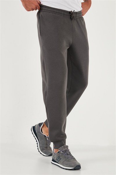 Pamuklu Regular Fit Normal Bel Cepli Erkek Eşofman Altı 5908060 ANTRASİT