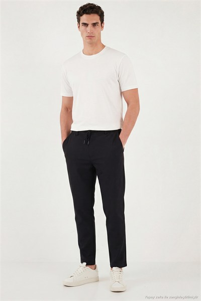 Pamuklu Regular Fit Normal Bel Erkek Pantolon CF26S615261 SİYAH