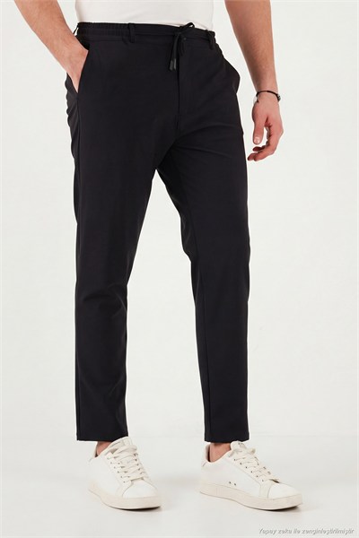 Pamuklu Regular Fit Normal Bel Erkek Pantolon CF26S615261 SİYAH