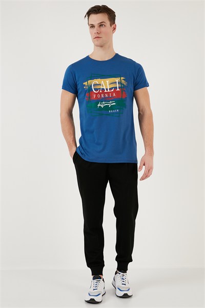 Pamuklu Slim Fit Bisiklet Yaka Erkek T Shirt 541CALIFORNIA24 PARLIAMENT