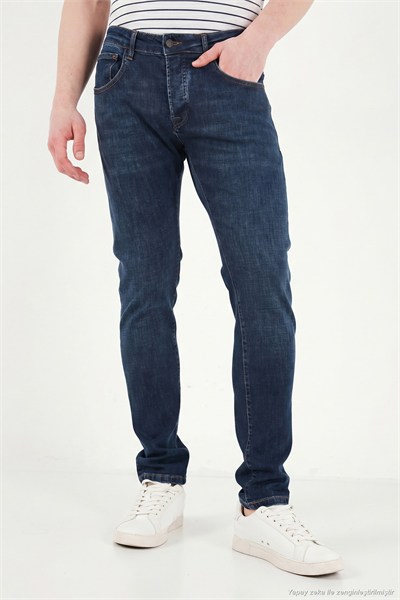 Pamuklu Slim Fit Düşük Bel Jeans Erkek Kot Pantolon 1115C84NAPOLI LACİVERT