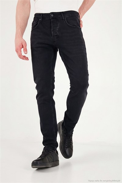 Pamuklu Slim Fit Normal Bel Jeans Erkek Kot Pantolon 1135C83NAPOLI SİYAH