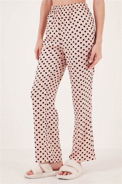 Rahat Kesim Bol Paça Mono Yaka Kısa Kollu Kadın Pijama Takımı 6110290 SOMON