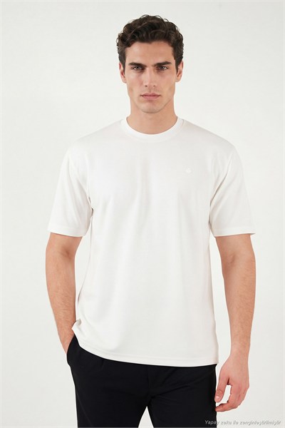 Regular Fit Bisiklet Yaka Erkek T Shirt 5904028 EKRU
