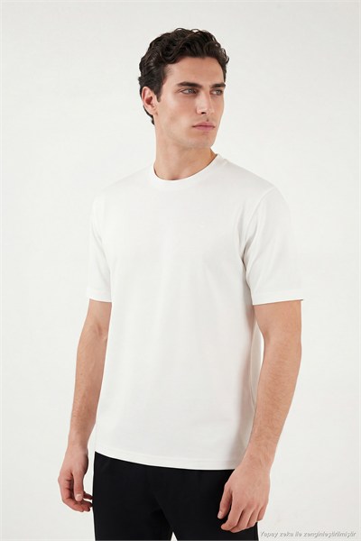 Regular Fit Bisiklet Yaka Erkek T Shirt 5904028 EKRU