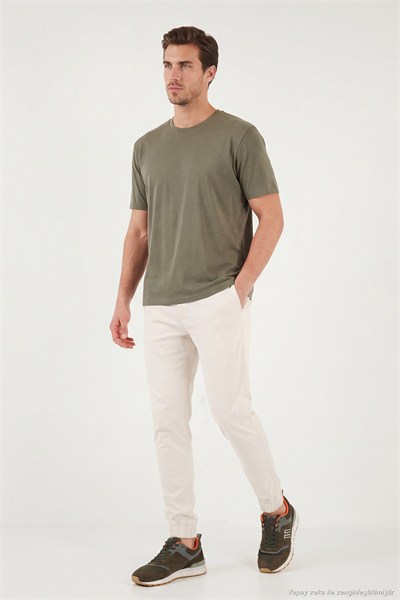 Regular Fit Bisiklet Yaka Erkek T Shirt 5902985 HAKİ