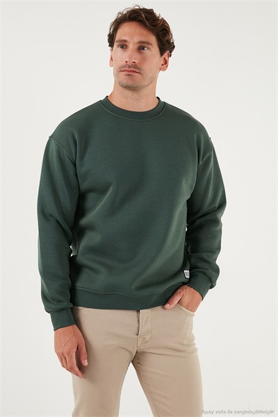 Regular Fit Bisiklet Yaka Şardonlu 2li Paket Erkek Sweat 5905255S2 Nefti-Nefti