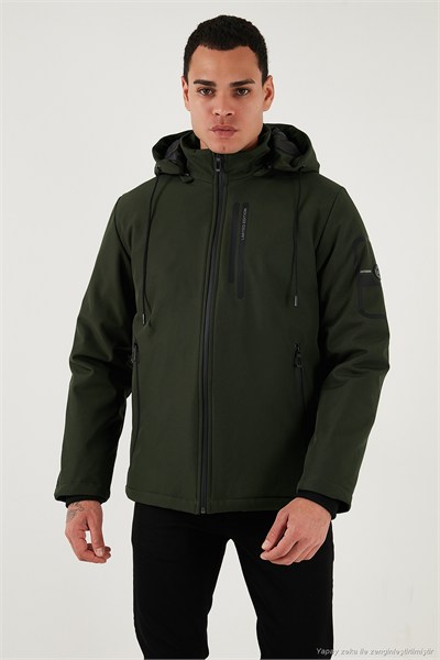 Regular Fit Çıkarılabilir Kapüşonlu Cepli Erkek Mont 497ALBERT HAKİ