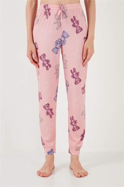 Regular Fit Kısa Kollu Kadın Pijama Takımı 65740104 PEMBE