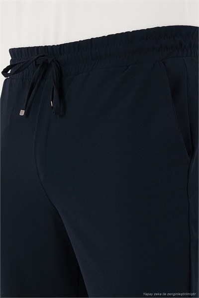 Regular Fit Normal Bel Düz Paça Bağlamalı Jogger Erkek Pantolon CF25617801 LACİVERT