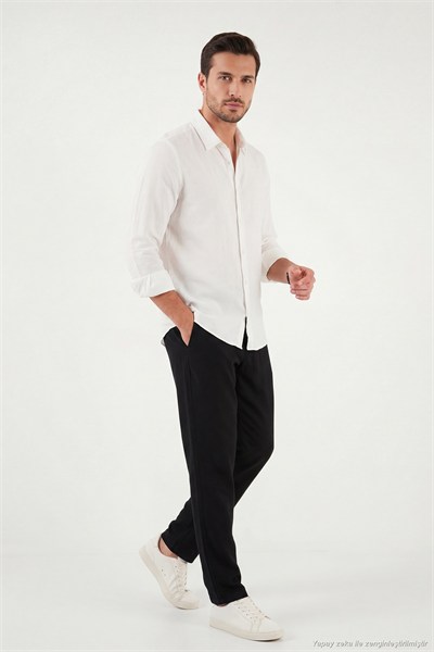 Regular Fit Normal Bel Düz Paça Erkek Pantolon 6689255 SİYAH