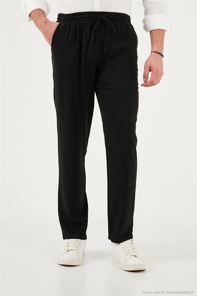 Regular Fit Normal Bel Düz Paça Erkek Pantolon 6689255 SİYAH