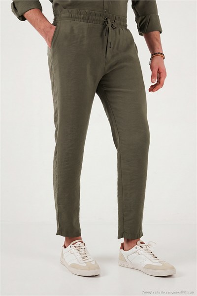 Regular Fit Normal Bel Düz Paça Erkek Pantolon CF26S611639 KAHVE