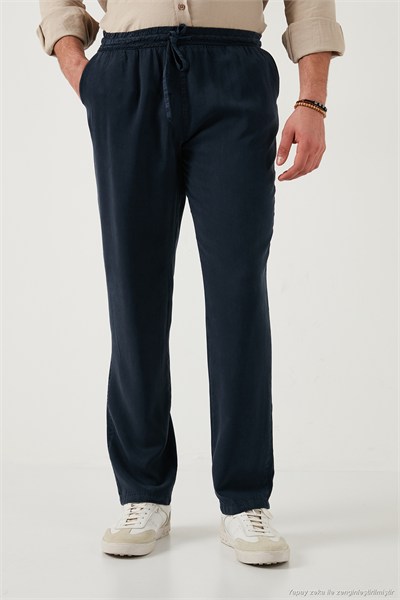 Regular Fit Normal Bel Düz Paça Erkek Pantolon 6689255 LACİVERT