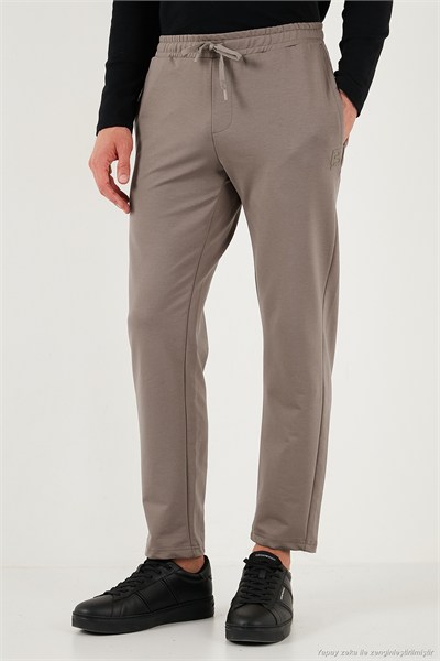 Regular Fit Normal Bel Düz Paça Erkek Eşofman Altı 5908050 TOPRAK