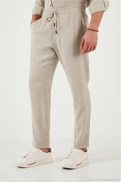 Regular Fit Normal Bel Düz Paça Erkek Pantolon CF26S611639 BEJ