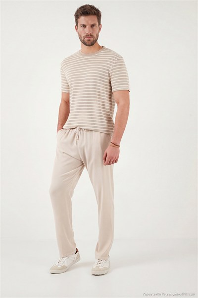 Regular Fit Normal Bel Düz Paça Erkek Pantolon 6689255 TAŞ