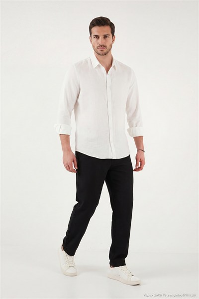 Regular Fit Normal Bel Düz Paça Erkek Pantolon 6689255 SİYAH