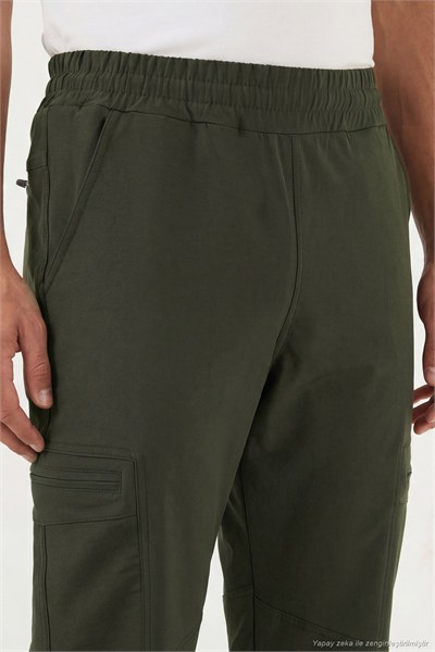 Regular Fit Normal Bel Düz Paça Trekking ve Kargo Erkek Pantolon 693158 HAKİ