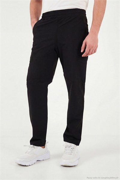 Regular Fit Normal Bel Düz Paça Trekking ve Kargo Erkek Pantolon 693158 SİYAH