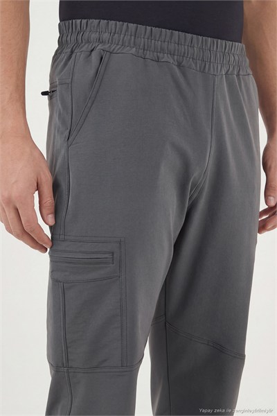 Regular Fit Normal Bel Düz Paça Trekking ve Kargo Erkek Pantolon 693158 FÜME