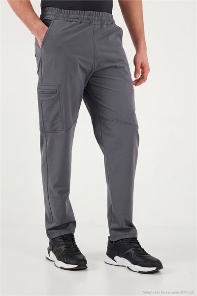 Regular Fit Normal Bel Düz Paça Trekking ve Kargo Erkek Pantolon 693158 FÜME