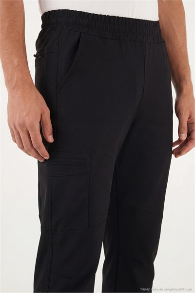 Regular Fit Normal Bel Düz Paça Trekking ve Kargo Erkek Pantolon 693158 SİYAH