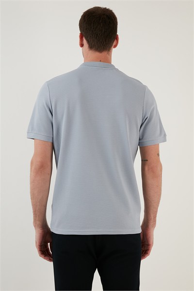 Regular Fit Pamuklu Düğmeli Erkek Polo Yaka T Shirt 5902326 AÇIK GRİ