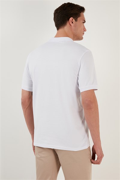 Regular Fit Pamuklu Erkek Polo Yaka T Shirt 5902141 BEYAZ