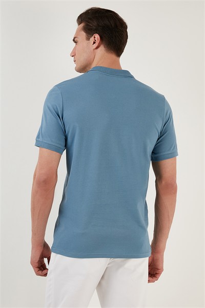 Regular Fit Pamuklu Erkek Polo Yaka T Shirt 5902141 MAVİ