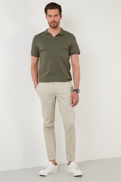 Regular Fit Pamuklu Erkek Polo Yaka T Shirt 5902141 HAKİ
