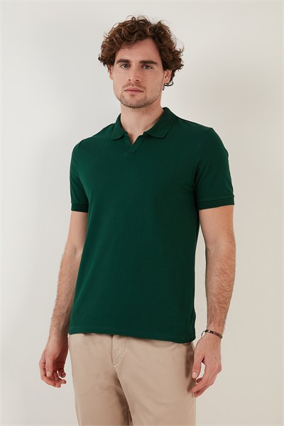 Regular Fit Pamuklu Erkek Polo Yaka T Shirt 5902141 ÖRDEK YEŞİL
