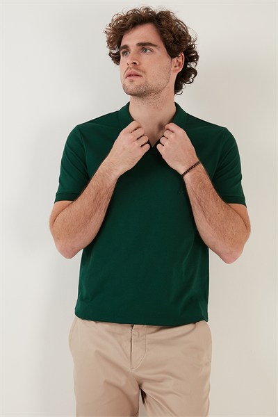 Regular Fit Pamuklu Erkek Polo Yaka T Shirt 5902141 ÖRDEK YEŞİL