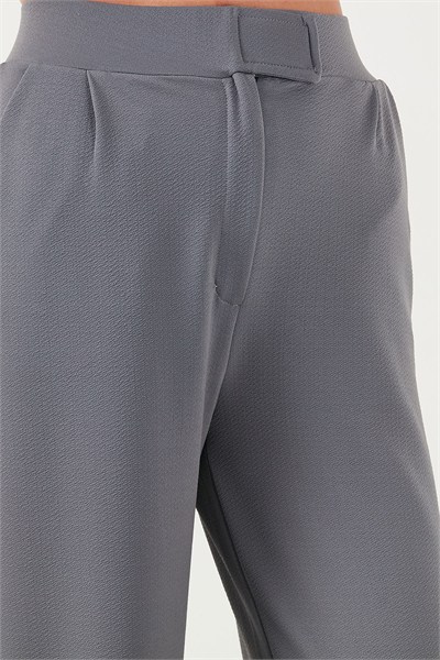Regular Fit Yüksek Bel Bol Paça Kadın Pantolon 5861279 GRİ