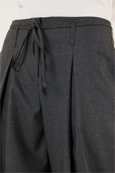 Regular Fit Yüksek Bel Bol Paça Pileli Palazzo Kadın Pantolon 611PL00198 ANTRASİT