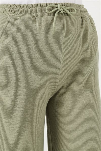 Regular Fit Yüksek Bel Geniş Paça Kadın Pantolon 5865882 Olive