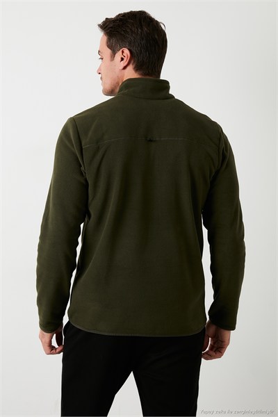 Slim Fit Anti-Pilling Tüylenme Yapmayan Şardonlu Soğuk Geçirmez  2li Paket Erkek Polar 5906001S2 Haki-Açık Mavi