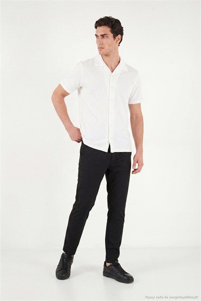 Slim Fit Dar Paça Bağlamalı Erkek Pantolon 6843657 SİYAH