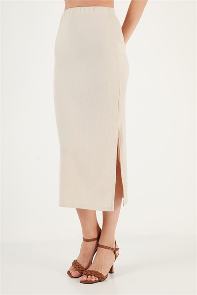Slim Fit İp Askılı Yırtmaçlı Kadın Takım 5865278 TAŞ