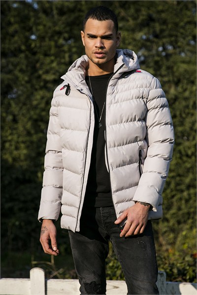 Slim Fit Kapüşonlu Cepli Erkek Mont 6274818 TAŞ